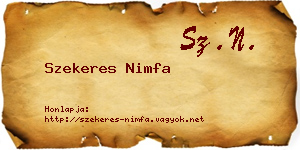 Szekeres Nimfa névjegykártya